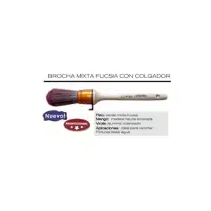 BROCHA CON COLGADOR FUCSIA N10