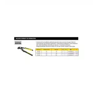 Alicate STANLEY con Cremallera FATMAX 254mm