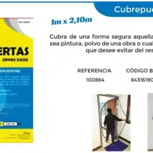 CUBREPUERTA POLIETILENO 2,10x1mt