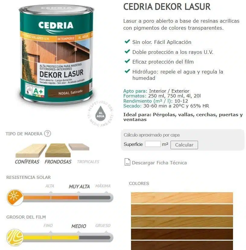 DEKOR LASUR ROBLE 0,75L