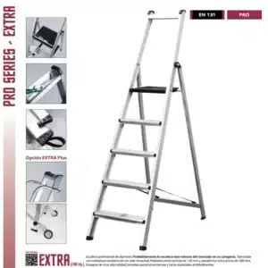 ESCALERA "EXTRA" TOP MERCADO SOLDADURA ROBOTICA 5 PELDAÑOS