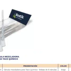 CANULA MEZCLADORA TACO QUIMICO (BOLSA 5 UNIDADES)