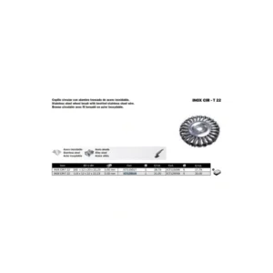 CEPILLO INOXIDABLE CIRCULAR - T 22 125 x 12 x 22 x 22,23 0.50MM