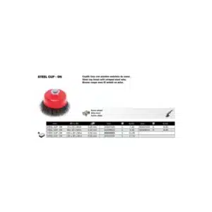 CEPILLO STEEL CUP - ON 100 x 30 x M-14 0.30MM