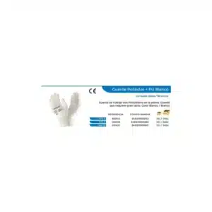 GUANTE POLIESTER+PU BLANCO T/10
