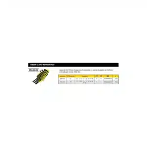 Juego 10 llaves hexagonales STANLEY