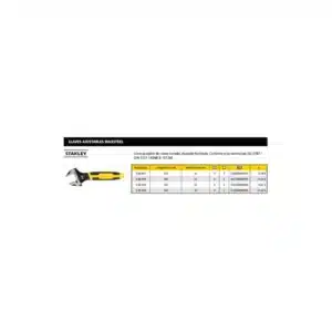 LLAVE AJUSTABLE STANLEY MAXSTEEL 250mm