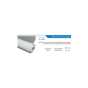 MALLA FIBRA DE VIDRIO 45gr. 50mt
