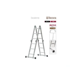 ESCALERA ALUMINIO MULTIFLEX con 6 ROTULAS 12 PELDAÑOS (3,6 m) CON PLATAFORMA
