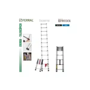 ESCALERA TELESCOPICA ALUMINIO TUBULAR EXTENSIBLE HASTA 2,60 MTS