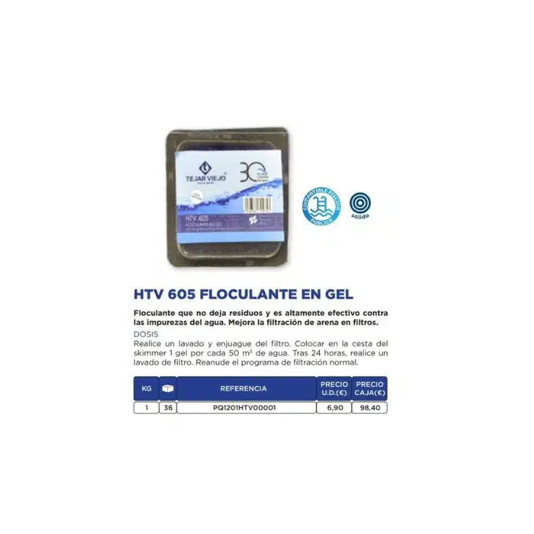 FLOCULANTE EN GEL HTV605 90GR