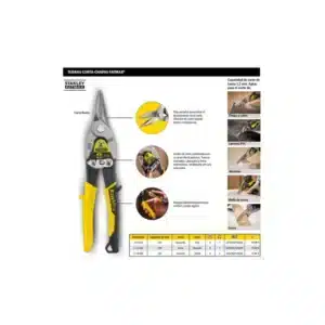 TIJERAS STANLEY CORTA-CHAPAS FATMAX CORTE RECTO