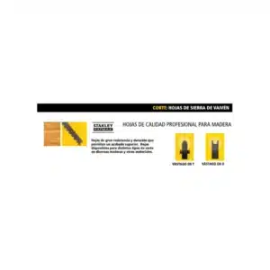 PACK 2 HOJAS SIERRA CORTE STANLEY
