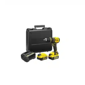 TALADRO PERCUTOR BRUSHLESS V20 LI-ION 18V CON 2 BATERÍAS 4AH, CARGADOR 2A Y MALETÍN STANLEY