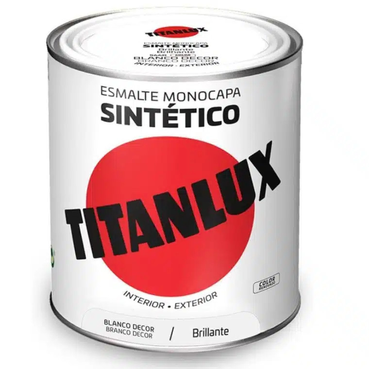 ESMALTE SINTETICO BRILLO BLANCO DECORATIVO 566D 250ML TITANLUX