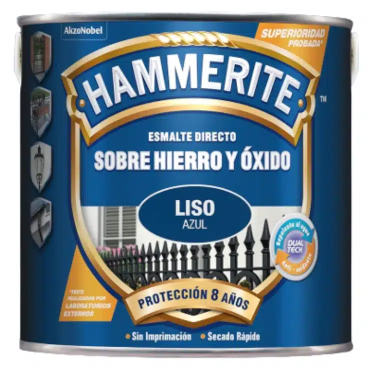 ESMALTE SINTETICO LISO BRILLO AZUL 750ML HAMMERITE