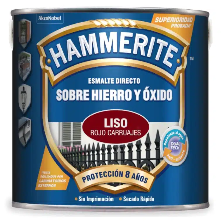 ESMALTE SINTETICO LISO BRILLO ROJO CARRUAJE 750ML HAMMERITE