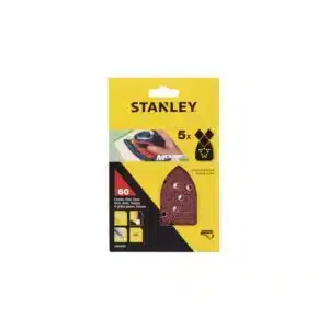 5 hojas de lija Grano 120 STANLEY