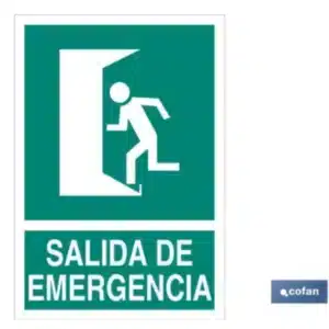 SEÑAL LUMINISCENTE SALIDA EMERGENCA IZQUIERDA 297X210 mm COFAN
