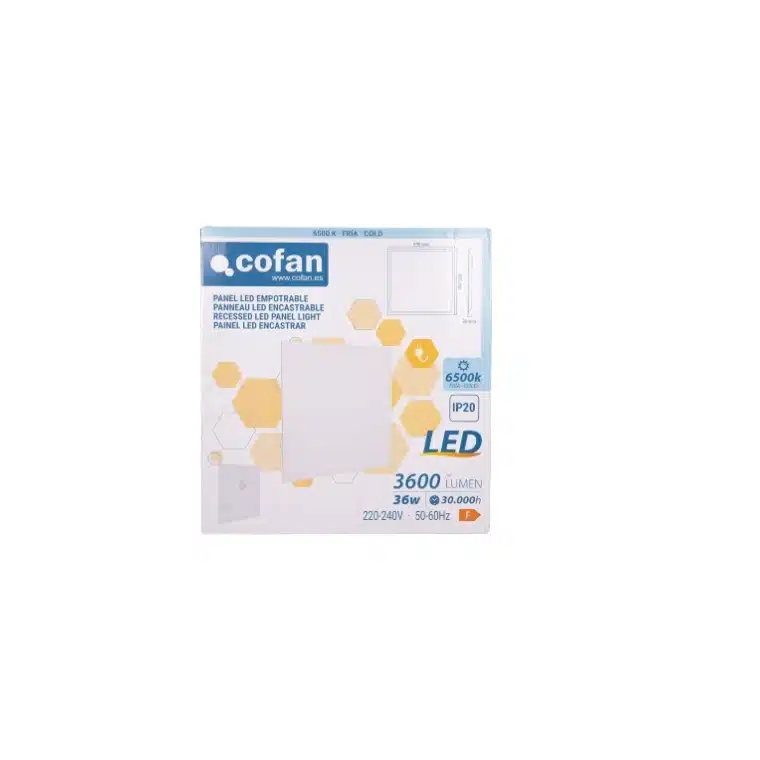 PANEL LED 36W 3600LM 6500K 595X595 COFAN