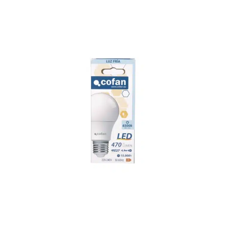 BOMBILLA LED CLASSIC E27 8W 6500 K COFAN