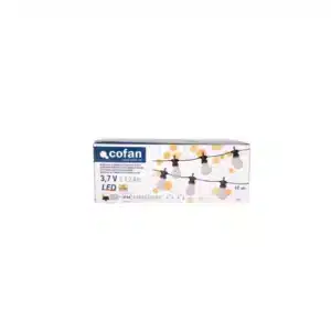 Guirnalda de bombillas LED solares (10 bombillas) 2700 K COFAN