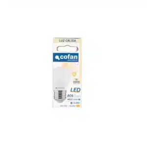 BOMBILLA LED ESFÉRICA E27 6,5W 3000 K COFAN