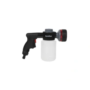 Pistola de riego con 6 posiciones ajustables y depósito para dispensador 500 ml COFAN
