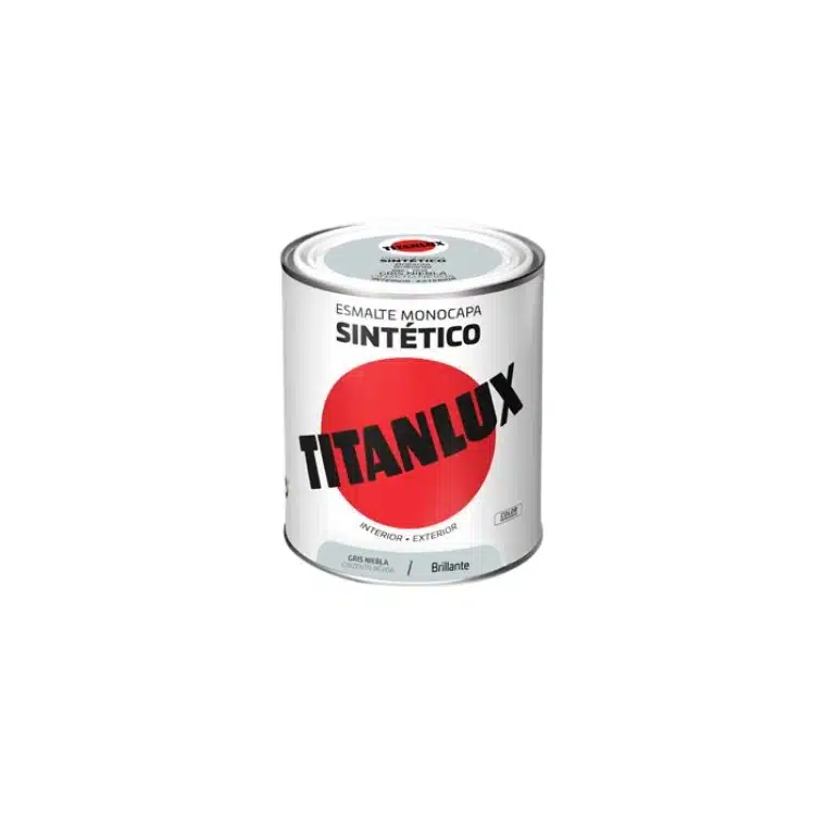 ESMALTE SINTETICO BRILLO GRIS NIEBLA 504 750ML TITANLUX