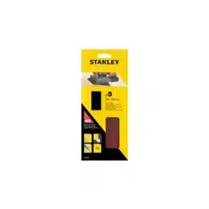 10 hojas de lija sin perforar Grano 80 (93x230 mm) STANLEY