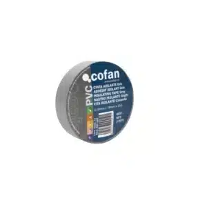 Cinta Aislante 180 Micras GRIS 19mm X 20 Metros COFAN