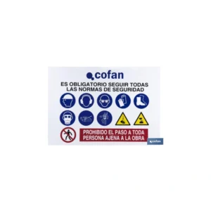 CARTEL OBRA GLASSPACK 1000X700 mm COFAN