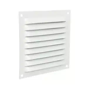 Rejilla de ventilación con mosquitera en aluminio blanco 15x15 cm COFAN