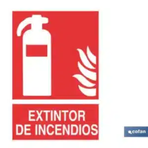 SEÑAL LUMINISCENTE EXTINTOR DE INCENDIOS 297X210 mm COFAN