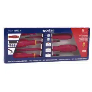 Set de 5 destornilladores 1000V COFAN