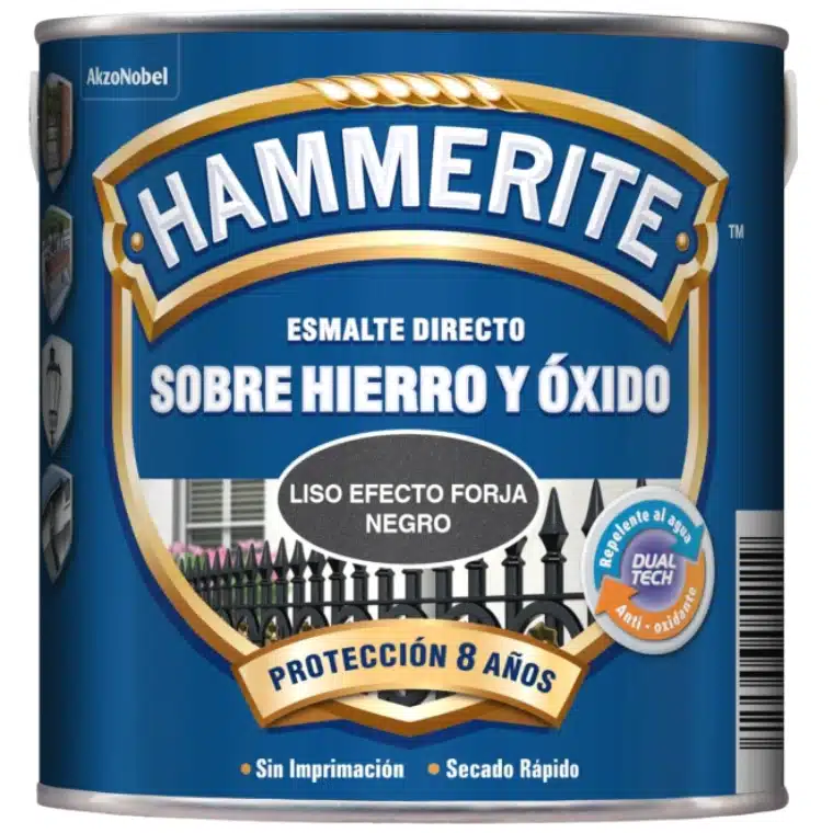 ESMALTE SINTETICO FORJA LISO NEGRO 750ML HAMMERITE